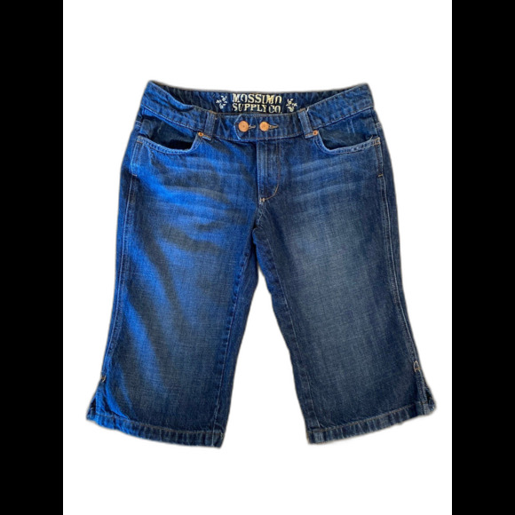 Mossimo Supply Co Denim Shorts  Women’s Size 11 Long Walking Bermuda Distressed - Picture 1 of 9